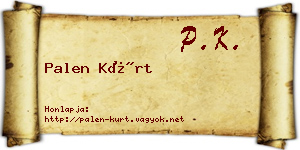 Palen Kürt névjegykártya